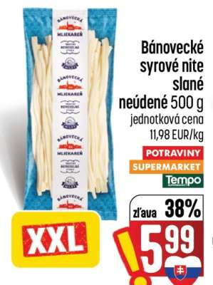Bánovecké syrové nite slané neúdené 500 g