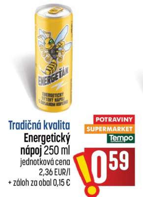 Energetický nápoj 250 ml