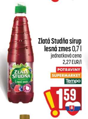 Zlatá Studňa sirup lesná zmes 0,7 l