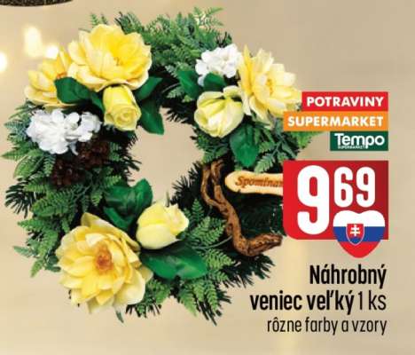 Náhrobný veniec veľký 1 ks
