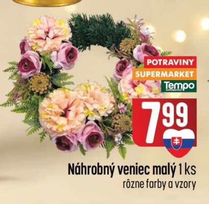 Náhrobný veniec malý 1 ks