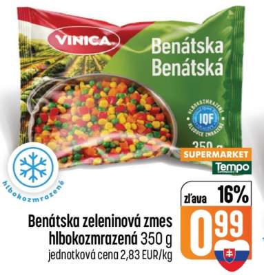 Benátska zeleninová zmes hlboko zmrazená 350 g