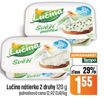 Lučina nátierka 2 druhy 120 g