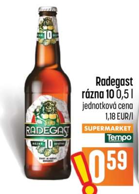 Radegast Rázná 10 0,5 l