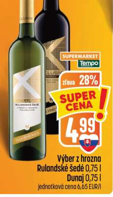 Výber z hrozna Rulandské šedé 0,75 l