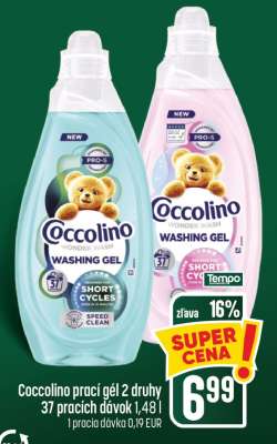 Coccolino prací gél 2 druhy