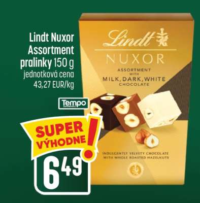 Lindt Nuxor Assortment pralinky 150 g