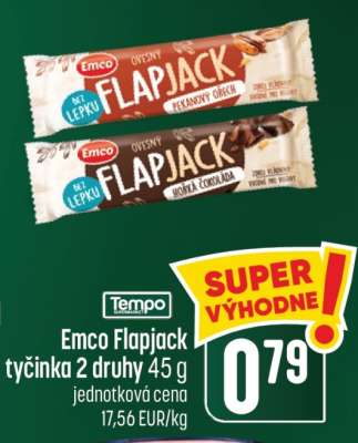 Emco Flapjack tyčinka 2 druhy 45 g
