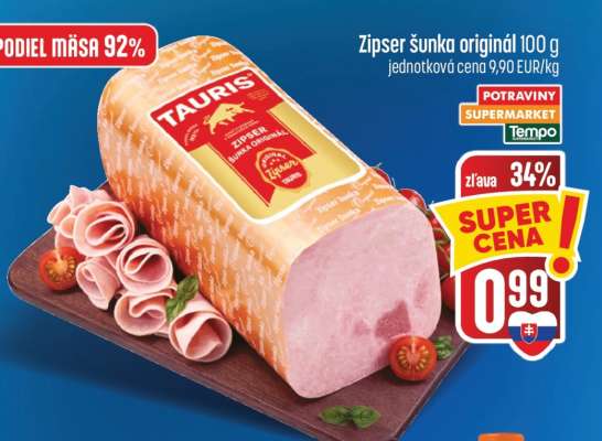 Zipser šunka Originál 100 g