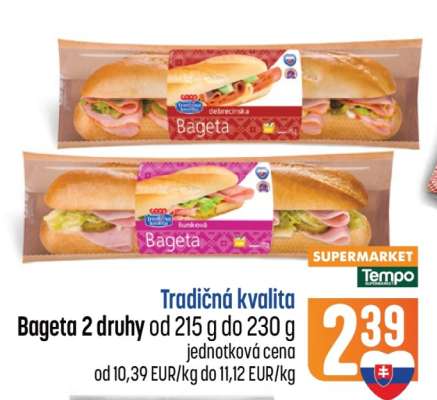 Bageta 2 druhy