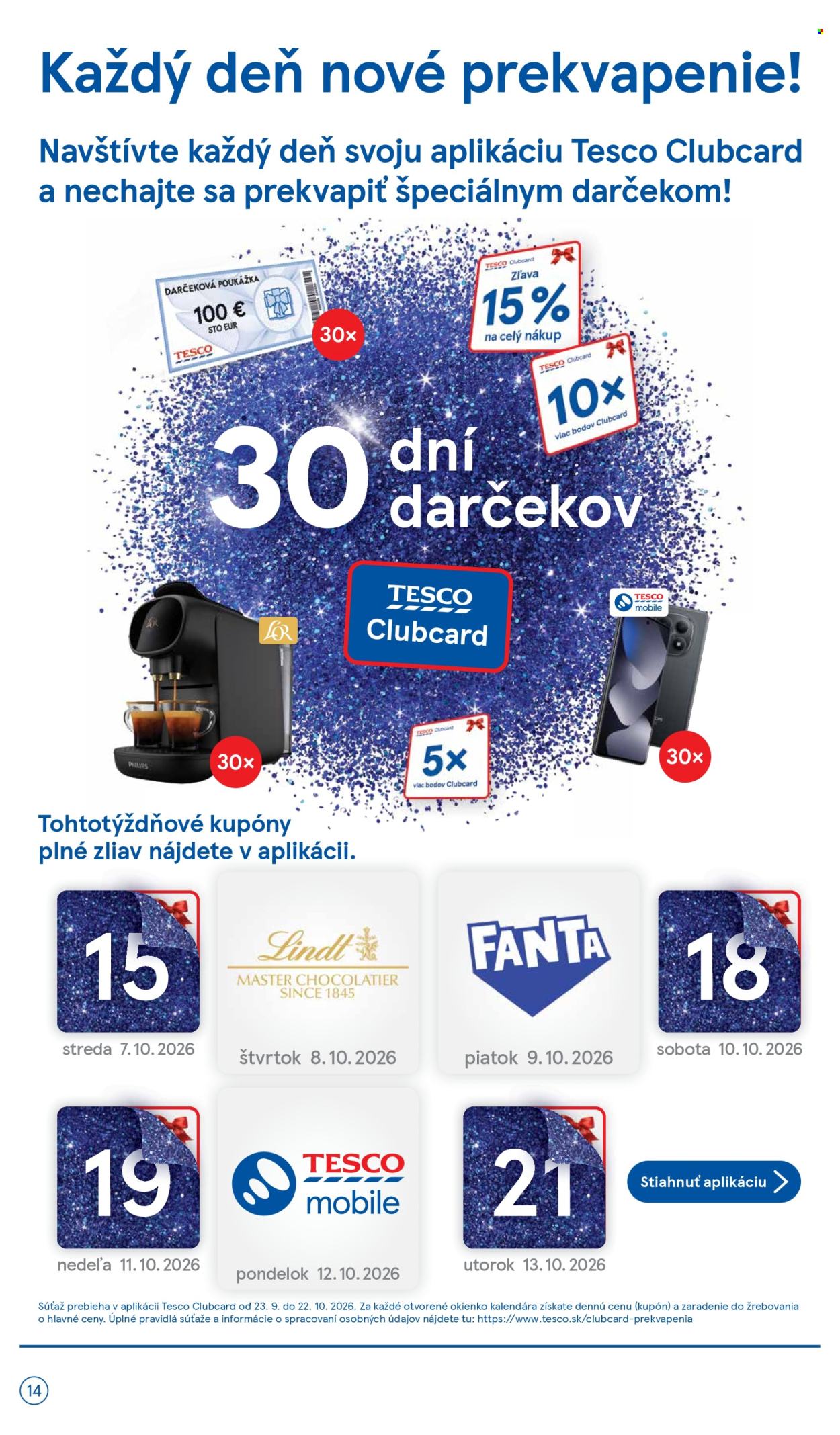 Leták TESCO - 7.10.2026 - 13.10.2026. Strana 14