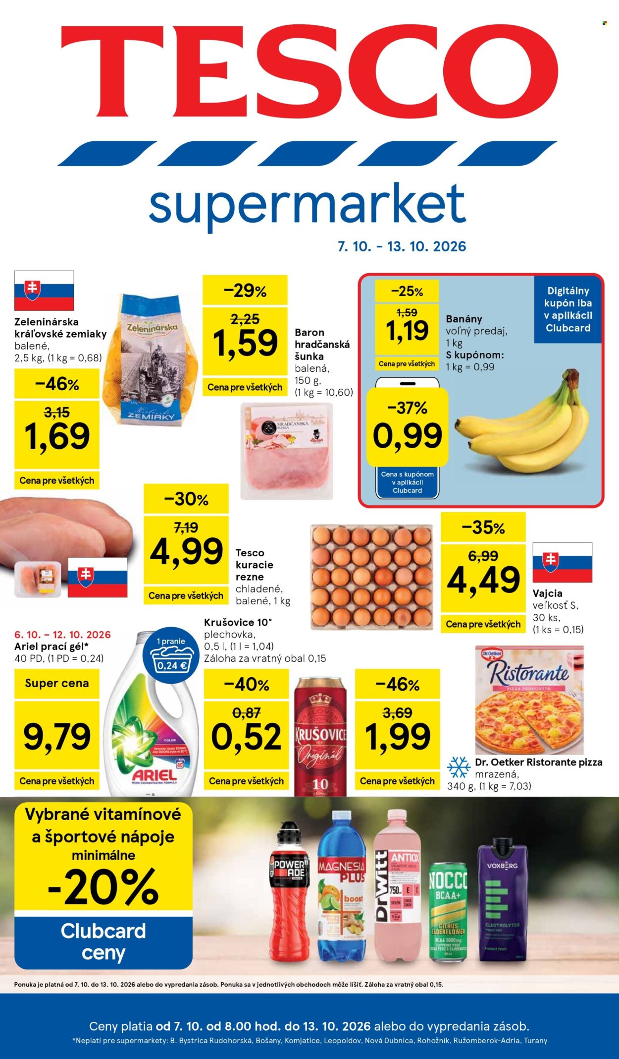Leták TESCO supermarket - 7.10.2026 - 13.10.2026. Strana 1