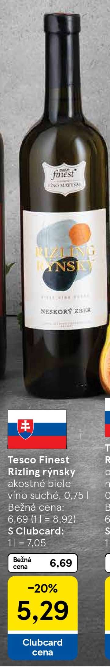 Tesco Finest Rizling rýnsky neskorý zber