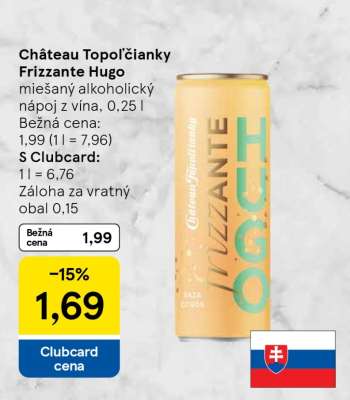 CHÂTEAU TOPOĽČIANKY FRIZZANTE HUGO