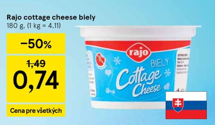 RAJO COTTAGE CHEESE BIELY