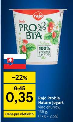 RAJO PROBIA NATURE Jogurt