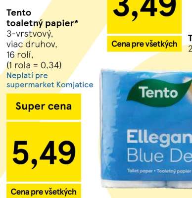 TENTO TOALETNÝ PAPIER