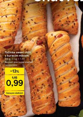 Tyčinka sweet chilli s kuracím mäsom