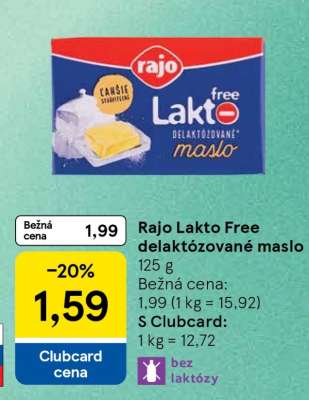 Rajo Lakto Free delaktózované maslo