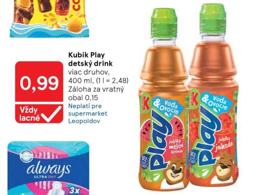 Kubík Play detský drink