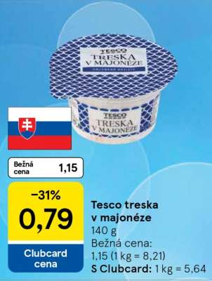 Tesco treska v majonéze