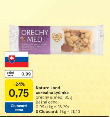 Nature Land cereálna tyčinka