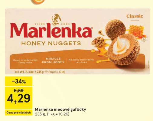 MARLENKA Medové guľôčky