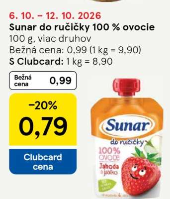 Sunar do ručičky 100 % ovocie