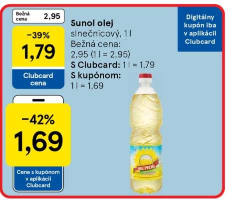 Sunol olej slnečnicový, 1l