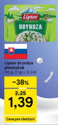 LIPTOV BRYNDZA PLNOTUČNÁ