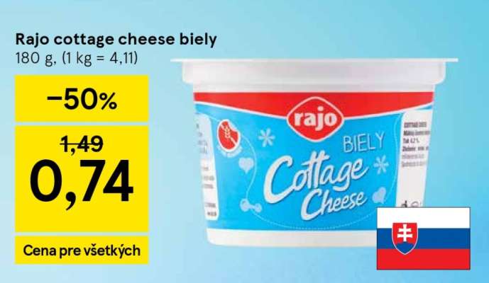 RAJO COTTAGE CHEESE BIELY