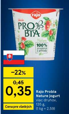 RAJO PROBIA NATURE Jogurt