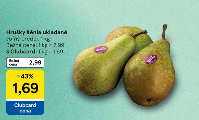 Hrušky Xénia ukladané