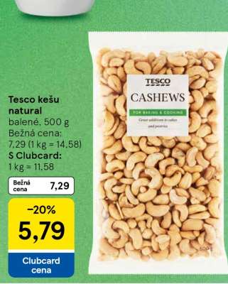 Tesco kešu natural
