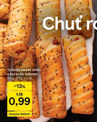 Tyčinka sweet chilli s kuracím mäsom