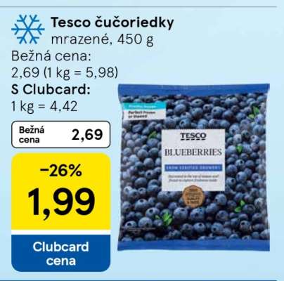 Tesco čučoriedky