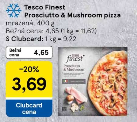 Tesco Finest Prosciutto & Mushroom pizza
