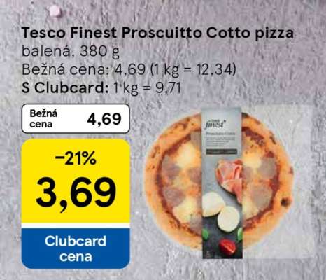 Tesco Finest Proscuitto Cotto pizza