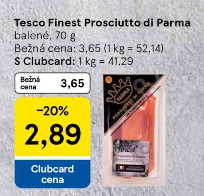 Tesco Finest prosciutto di Parma