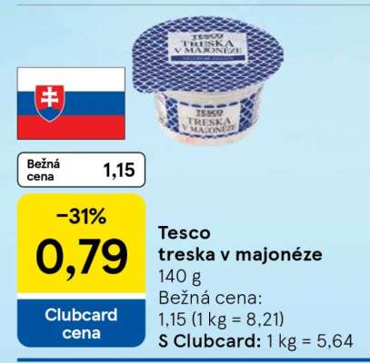 Tesco treska v majonéze