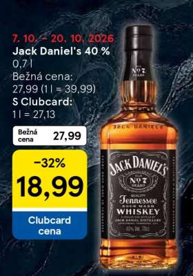 Jack Daniel’s 40 %