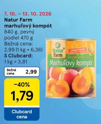 NATUR FARM MARHUĽOVÝ KOMPÓT