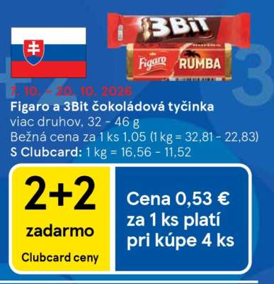 Figaro a 3Bit čokoládová tyčinka