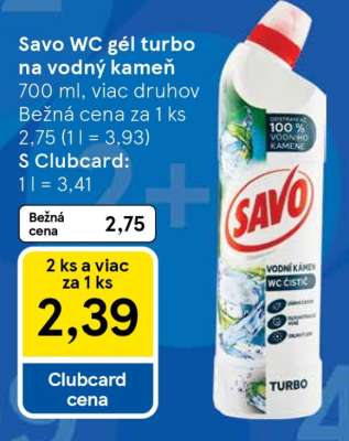 Savo WC gél turbo na vodný kameň