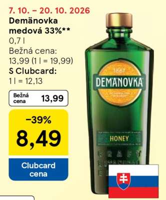 Demänovka medová 33%**