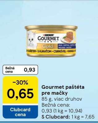 Gourmet paštéta pre mačky