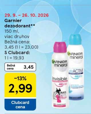 Garnier dezodorant
