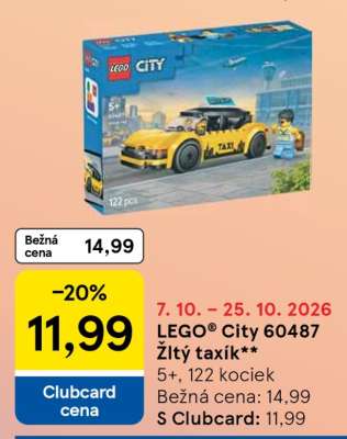 LEGO® City 60487 Žltý taxík