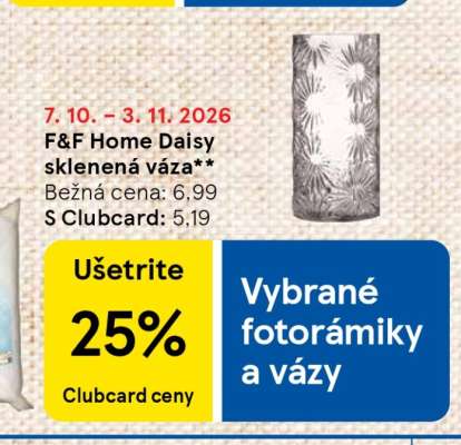 F&F Home Daisy sklenená váza****