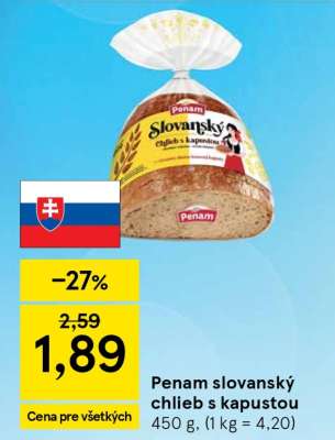 Penam slovanský chlieb s kapustou